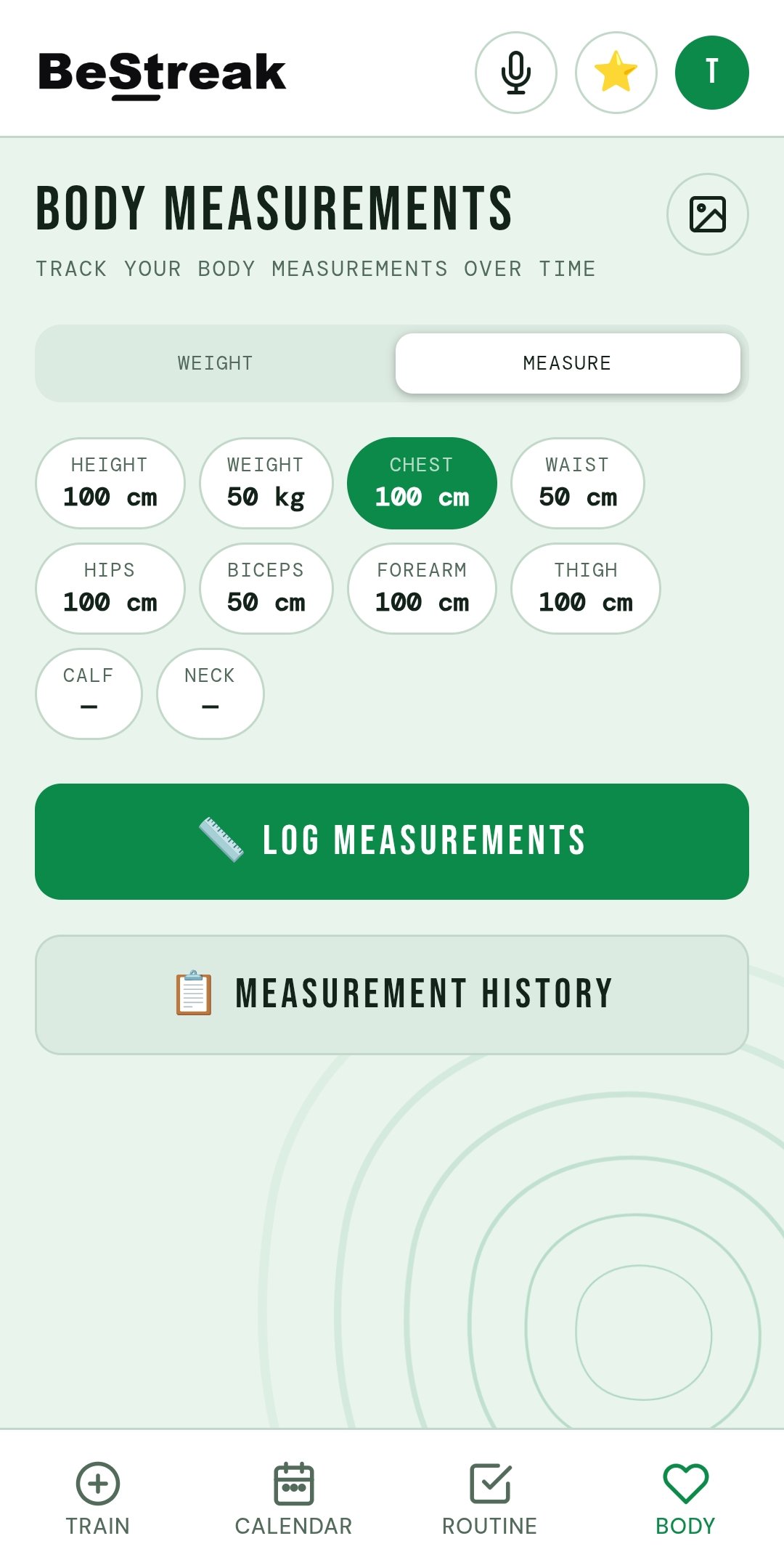 Body measurements — chest, waist, hips and more